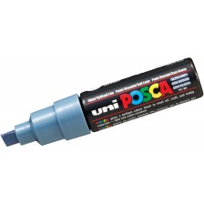 Перманентен маркер със скосен връх Uni Posca - PC-8K, 8 mm, шистово сив -1