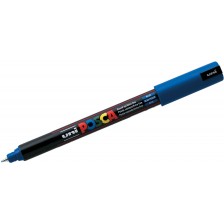 Перманентен, ултра фин маркер Uni Posca - PC-1MR, 0.7 mm, син -1
