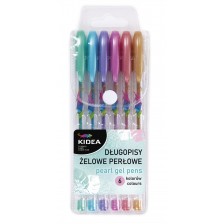  Перлени гел химикалки Kidea - 6 цвята