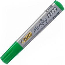 Перманентен маркер Bic - 2300 скосен връх, зелен -1