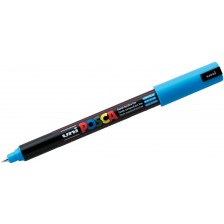Перманентен, ултра фин маркер Uni Posca - PC-1MR, 0.7 mm, светлосин -1