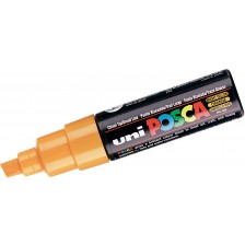 Перманентен маркер със скосен връх Uni Posca - PC-8K, 8 mm, ярко жълт -1