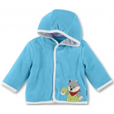Плюшено бебешко палтенце Sterntaler - Вълк, 62 cm, синьо -1