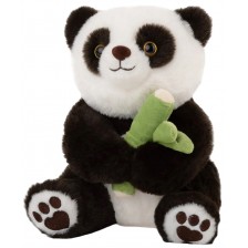 Плюшена играчка Амек Тойс - Панда с бамбук, 23 cm -1