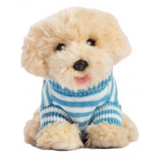 Плюшена играчка Studio Pets - Куче Лабрадудел с блузка, Драскулка, 23 cm