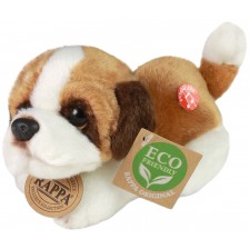 Плюшена играчка Rappa Еко приятели - Кученце Боксер, със звук, 15 cm