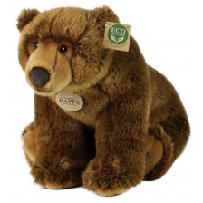 Плюшена играчка Rappa Еко приятели - Кафява мечка, седяща, 40 cm -1