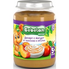 Плодов десерт Bebelan Puree - Праскови и ябълки с извара, 190 g