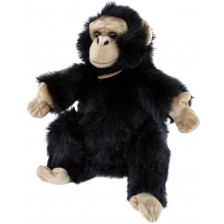 Плюшена играчка Rappa Еко приятели - Кукла за театър, маймунка, 28 cm