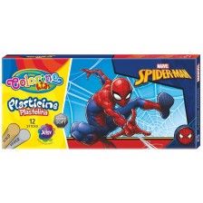 Пластилин Colorino - Marvel Spider-man, 12 цвята -1