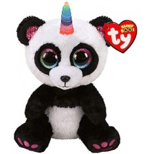 Плюшена играчка TY Toys Beanie Boos - Шарена панда с рог Paris, 15 cm