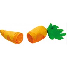 Плюшена играчка Heunec - Морков с магнит, 2 части -1