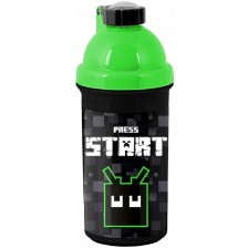 Пластмасова бутилка Paso Press Start - С презрамка за рамо, 500 ml