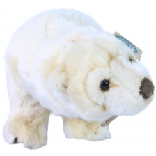 Плюшена играчка Rappa Еко приятели - Бяла мечка, стояща, 33 cm