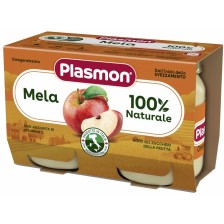 Плодово пюре Plasmon - Ябълка, 2 х 104 g -1