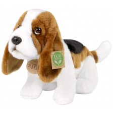 Плюшена играчка Rappa Еко приятели - Куче Басет, стоящо, 32 cm