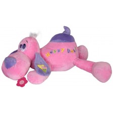 Плюшена играчка Амек Тойс - Легнало куче, розово, 53 cm -1