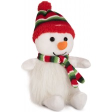 Плюшена играчка Амек Тойс - Снежко с коледен шал, 22 cm