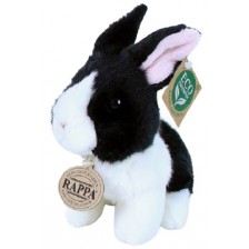 Плюшена играчка Rappa Еко приятели - Зайче, бяло и черно, 16 сm -1