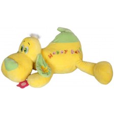 Плюшена играчка Амек Тойс - Легнало куче, жълто, 53 cm