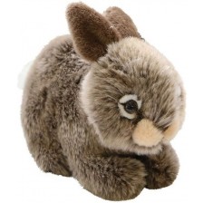 Плюшена играчка Silky - Зайче, кафяво, легнало, 18 cm -1