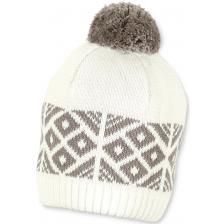 Плетена зимна шапка с пискюл Sterntaler - 47 cm, 9-12 месеца, екрю -1