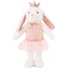 Плюшена играчка Амек Тойс - Зайче с рокля и корона, 27 cm -1