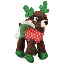 Плюшена играчка Амек Тойс - Коледен елен с рокля, зелен, 30 cm -1