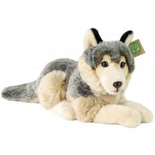 Плюшена играчка Rappa Еко приятели - Вълк, лежащ, 33 cm