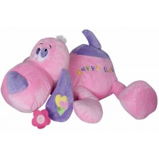 Плюшена играчка Амек Тойс - Легнало куче, розово, 65 cm -1
