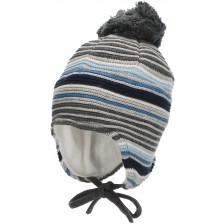 Плетена бебешка шапка Sterntaler - На райе, 49 cm, 12-18 месеца -1