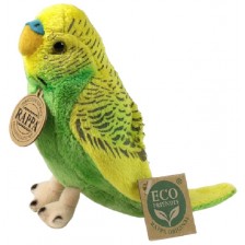 Плюшена играчка Rappa Еко приятели - Вълнист папагал, зелен, 12 сm