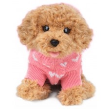 Плюшена играчка Studio Pets - Куче Пудел с блузка, Бисквитка, 23 cm -1