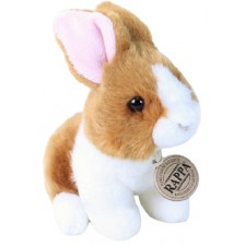 Плюшена играчка Rappa Еко приятели - Зайче, бяло и кафяво, 16 сm