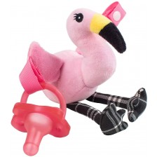 Залъгалка с плюшена играчка Dr. Brown's - Фламинго 