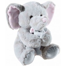 Плюшена играчка Heunec - Любимо семейство, слонче с бебе, 25 cm