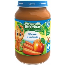 Плодово пюре Bebelan Puree -  Ябълки и моркови, 190 g -1