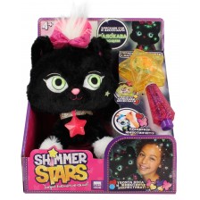 Плюшена играчка Shimmer Stars - Блестящо коте, Черен диамант
