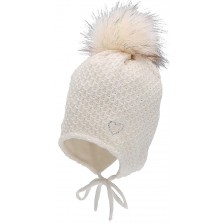 Плетена зимна шапка Sterntaler - 51 cm, 18-24 месеца, екрю -1