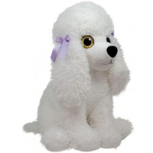 Плюшена играчка Амек Тойс - Куче пудел, бяло, 45 сm