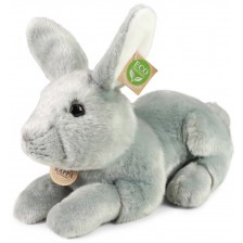 Плюшена играчка Rappa Еко приятели - Сиво зайче, 33 cm -1