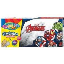 Пластилин Colorino - Marvel Avengers, 12 цвята -1