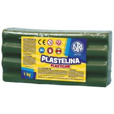 Пластилин Astra - 1 kg, тъмнозелен -1