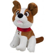 Плюшена играчка Амек Тойс - Куче с каишка, кафяво и бяло, 18 сm