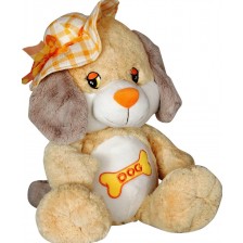 Плюшена играчка Амек Тойс - Куче с жълта шапка, 30 cm -1
