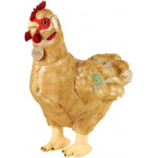 Плюшена играчка Rappa Еко приятели - Домашна кокошка с яйце, 33 cm