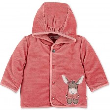 Плюшено бебешко палтенце Sterntaler - С магаренце, 68 cm, 5-6 месеца, розово
