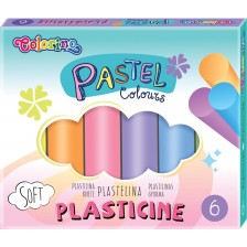 Пластелин Colorino Pastel - 6 цвята -1