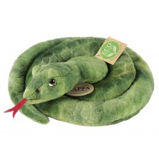 Плюшена играчка Rappa Еко приятели - Змия, 90 cm, зелена
