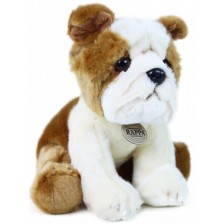 Плюшена играчка Rappa Еко приятели - Куче Булдог, седящ, 26 cm